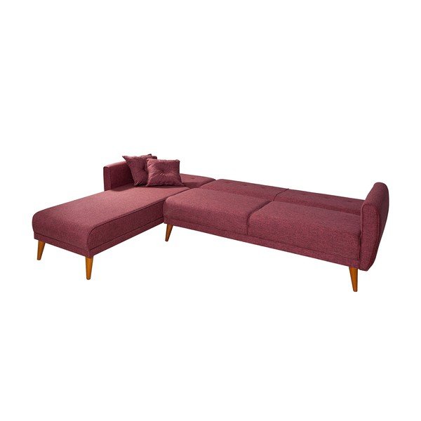 Ъглов диван в цвят бордо Aria – Balcab Home-image-2