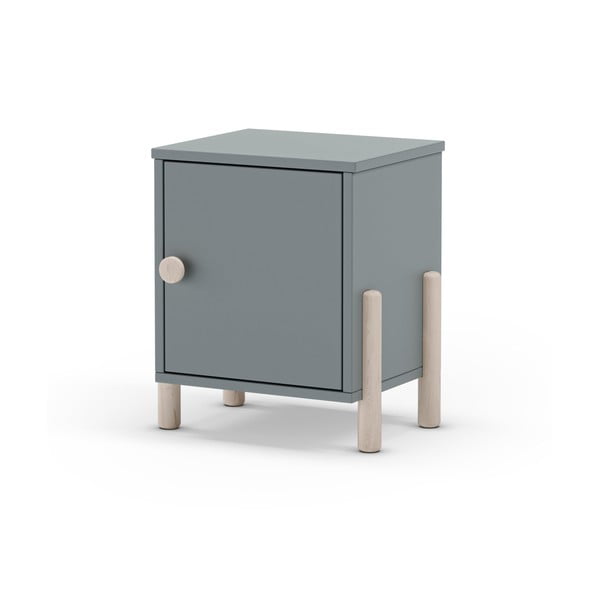 Детско нощно шкафче сиво-зелено от масивен бор Enola – Marckeric-image-3