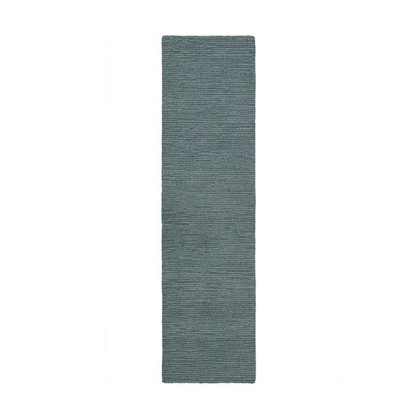 Сиво-синя ръчно изработена вълнена пътека 80x230 cm Harris Boucle – Flair Rugs