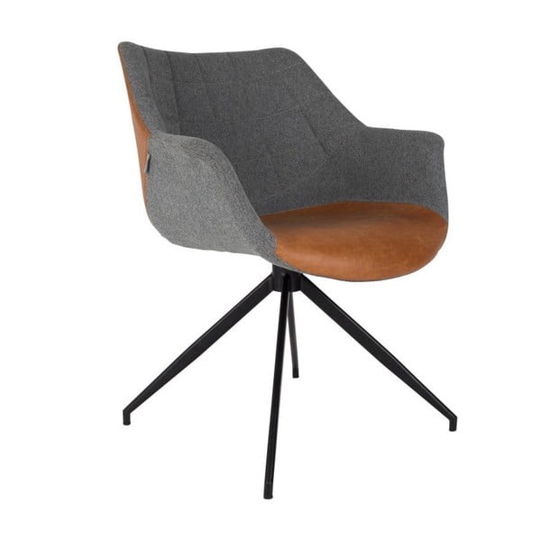 Комплект от 2 сиво-кафяви стола Doulton - Zuiver