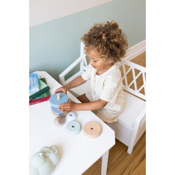 Бяла детска пейка Harlequin – Cam Cam Copenhagen-image-4