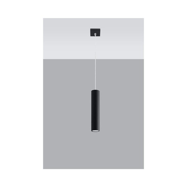 Черно метално висящо осветително тяло Castro – Sollux-image-2