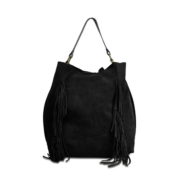 Черна кожена чанта Kiona - Infinitif