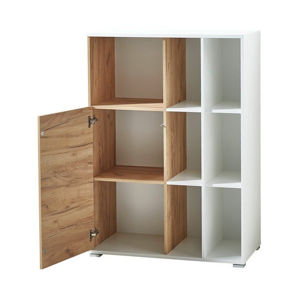 Бяла етажерка за книги в дъб 85x120 cm Lioni - Germania-image-3