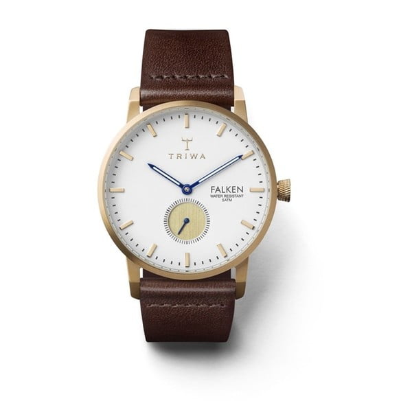 Unisex hodinky s koženým řemínkem Triwa Snow Falken