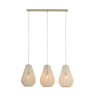 Бежово висящо осветително тяло със стъклен абажур Itela – Light & Living