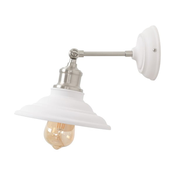 Бяла стенна лампа ø 21 cm Loret – GTV