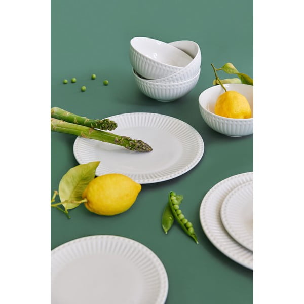 Комплект от 12 части от бели порцеланови чинии Purita - Bonami Essentials