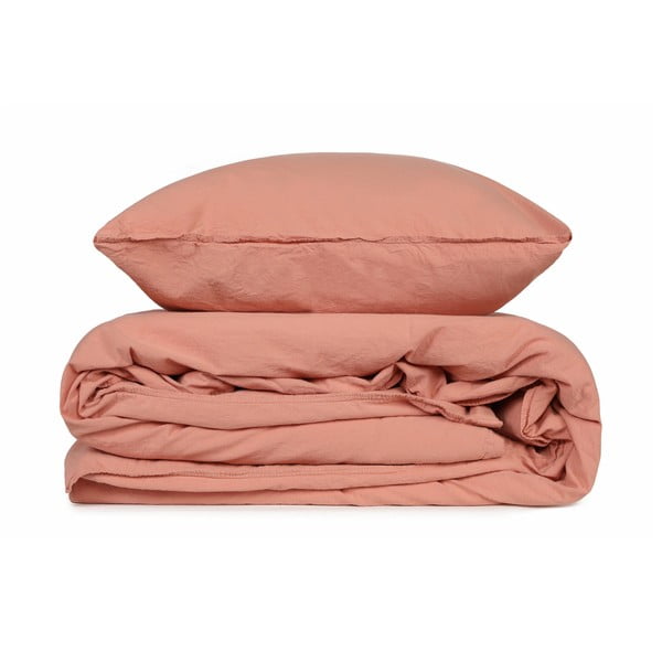 Розово памучно спално бельо за двойно легло 200x200 cm Stonewashed - Mijolnir