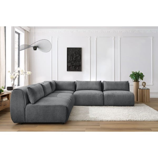 Сив ъглов диван (променлив) Jeanne - Bobochic Paris-image-1