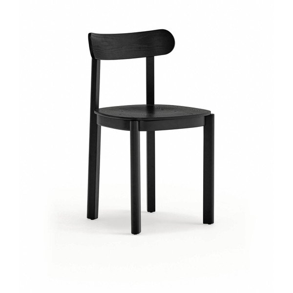 Черен трапезен стол от декор от ясен Nara – Teulat