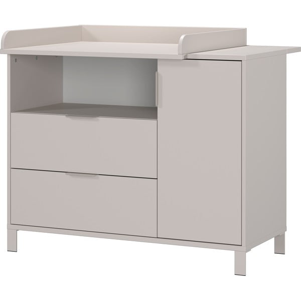 Кремав детски скрин с маса за преповиване 115x102x77 cm Alkmaar – Germania-image-3