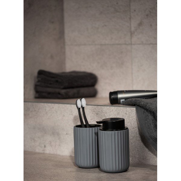 Сива керамична чаша за четки за зъби Belluno - Wenko-image-1