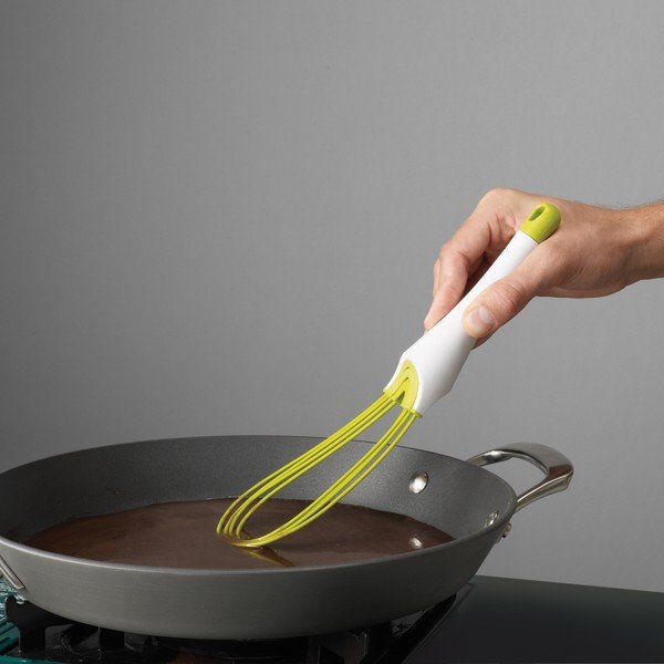 Bílo-zelená skládací metlička Joseph Joseph Twist Whisk-image-1