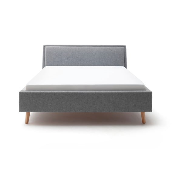 Сиво двойно легло 180x200 cm тапицирано без ламелно дъно Frieda – Meise Möbel-image-2