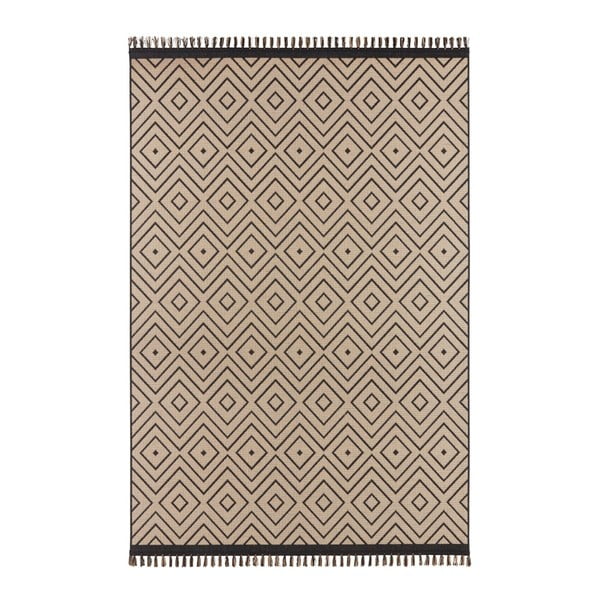 Béžovočerný koberec Hanse Home Intense Sulo, 133 x 195 cm