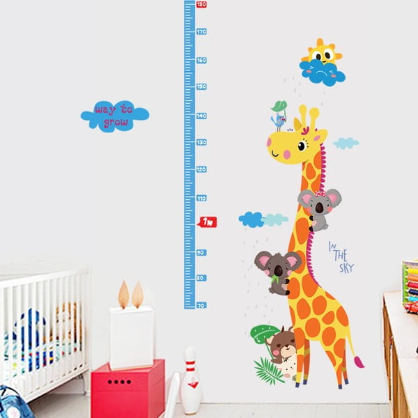 Детски стикер - лента за врата или стена 60x120 cm Giraffe & Koalas – Ambiance-image-1