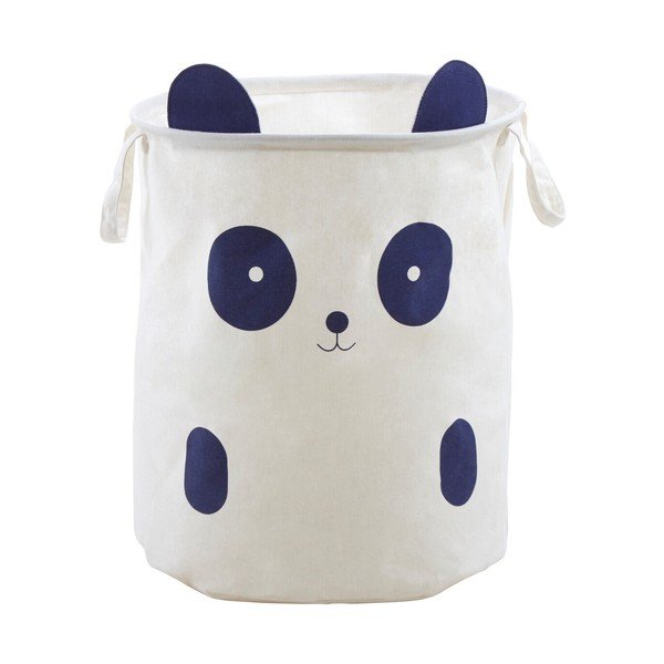 Бяла текстилна детска кошница за играчки ø 38x48 cm Mimo Panda Face – Premier Housewares