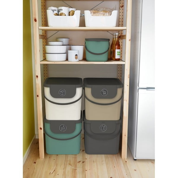 Кошче за отпадъци от рециклирана пластмаса 40 л Albula - Rotho-image-1