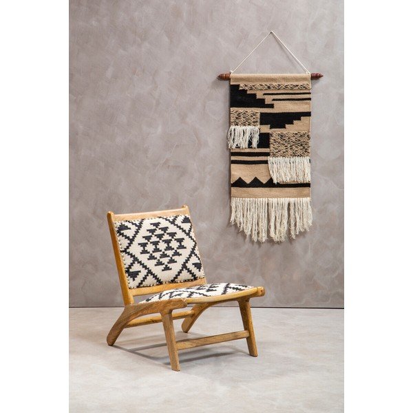 Черно-бял/в естествен цвят кресло Cefena – Premier Housewares-image-1