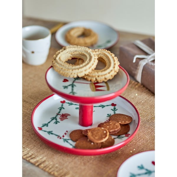 Глинена стойка за десерти с коледен мотив Yule – Bloomingville-image-1