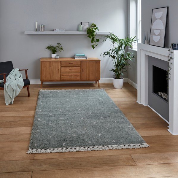 Ментовозелен килим Точки, 160 x 220 cm Boho - Think Rugs-image-1