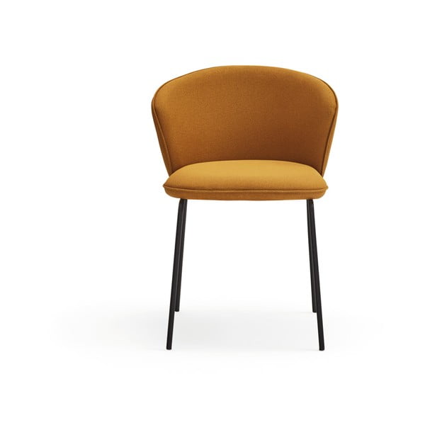 Тапицирани трапезни столове в комплект 2 бр. в цвят горчица Add – Teulat-image-3