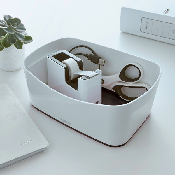 Кутия за маса в бяло и черно, дължина 24,5 cm MyBox - Leitz-image-1