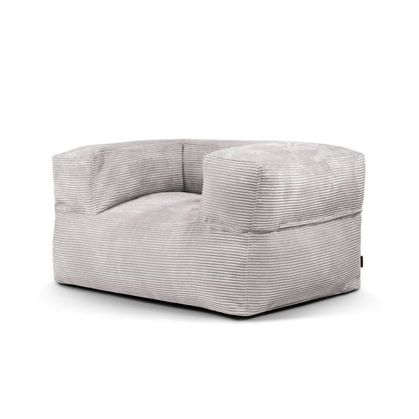 Светлосив пуф от рипсено кадифе MooG – SLOWDOWN