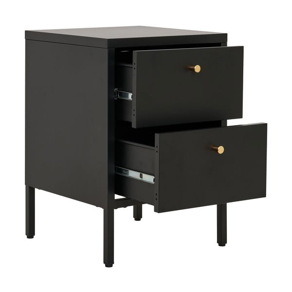Черно метално нощно шкафче Dalby – House Nordic-image-3