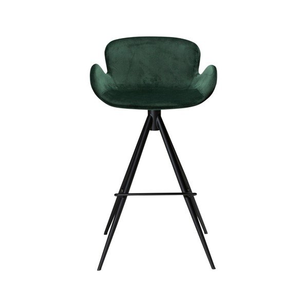 Тъмнозелен бар стол DAN-FORM Дания Gaia Velvet, височина 98 cm - DAN-FORM Denmark-image-1
