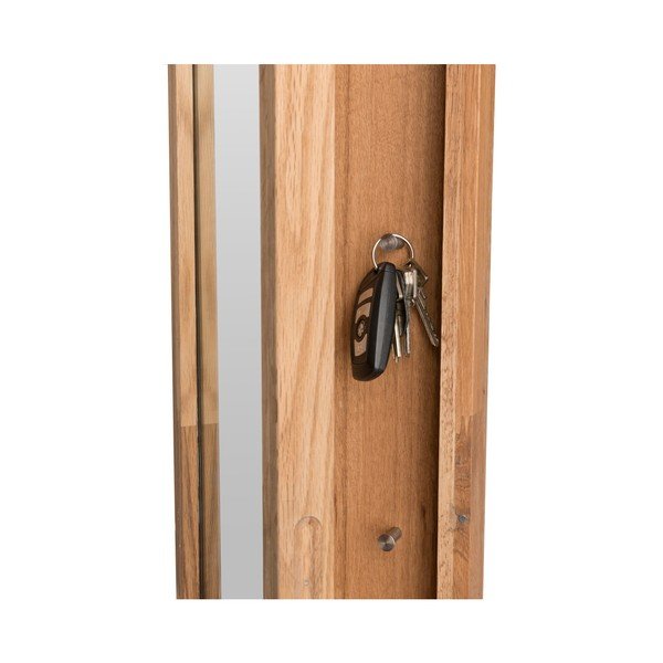 Естествен дъбов шкаф за ключове с огледало Sol Confetti - Rowico-image-2