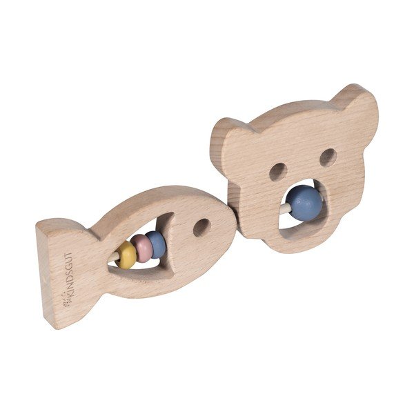 Комплект от 2 дървени дрънкалки за зъбки Пръстен - Kindsgut-image-2