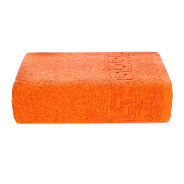 Оранжева памучна кърпа за баня Kate Louise Pauline, 70 x 140 cm