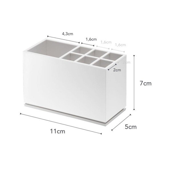 Бял държач за четки за зъби Mist - YAMAZAKI-image-4