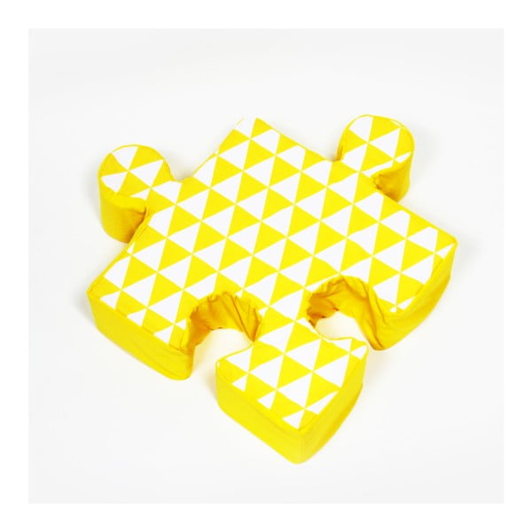 Žlutý polštářek Puzzle Triangle
