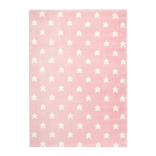 Růžový dětský koberec Happy Rugs Stardust, 160 x 230 cm