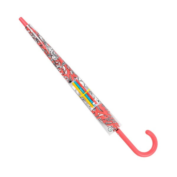 Ветроустойчив чадър за оцветяване с червени детайли с 3 водоустойчиви маркера Оцветяване, ⌀ 122 cm - Ambiance