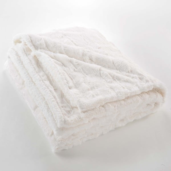 Кремаво одеяло от микроплюш 180x220 cm Foxy – douceur d'intérieur