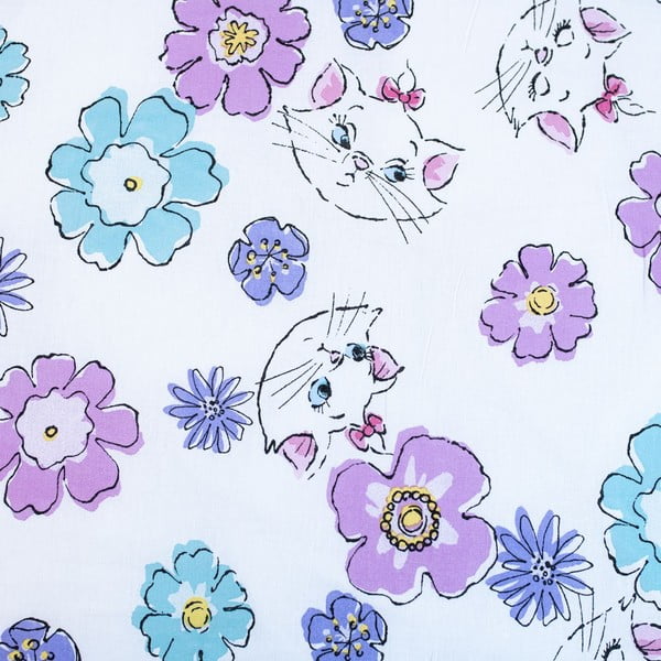 Бяло единично  памучно детско спално бельо 140x200 cm Marie Cat "Floral" – Jerry Fabrics-image-4