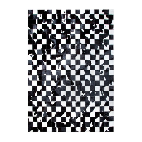 Кожен килим Черно и бяло, 230 x 160 cm - Pipsa