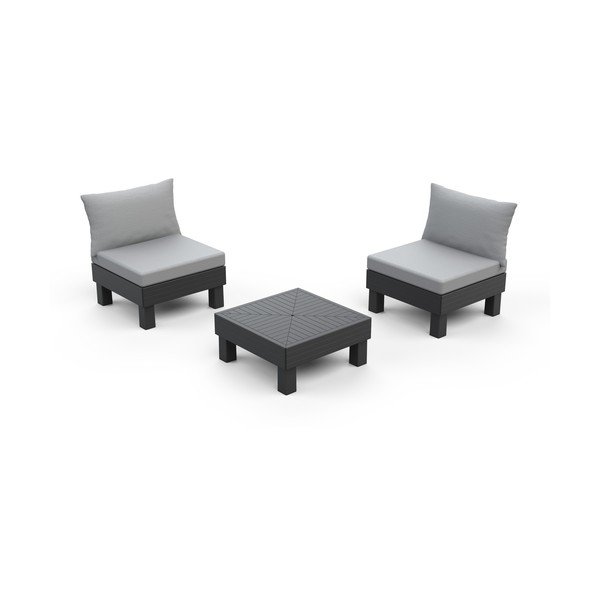 Сив градински комплект за отдих за 2 Cantara – Keter-image-2