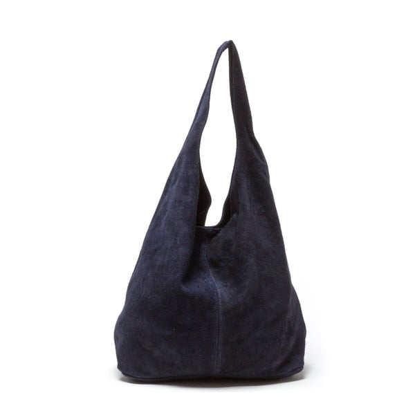 Тъмносиня кожена чанта 885 Blu - Roberta M