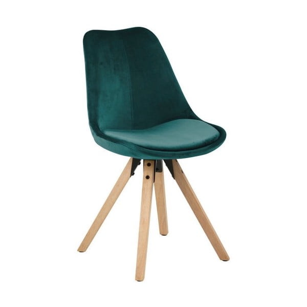 Комплект от 2 зелени и сини стола за хранене Velvet Dima - Actona