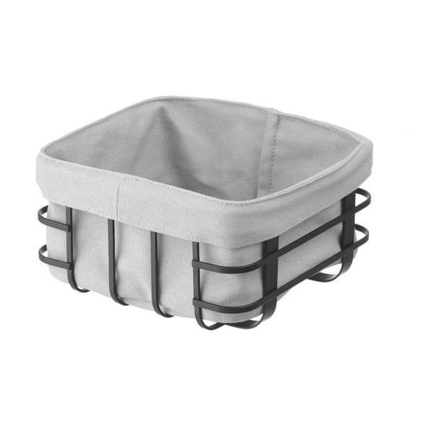 Черно-сива кошница за хляб с текстилна подплата , 19 x 19 cm - Hendi-image-2