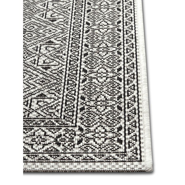 Черно-бежов килим на открито , 70 x 140 cm Cuadrado - NORTHRUGS-image-2