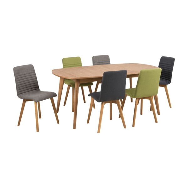 Комплект от 2 светлосиви трапезни стола Arosa - Actona-image-3