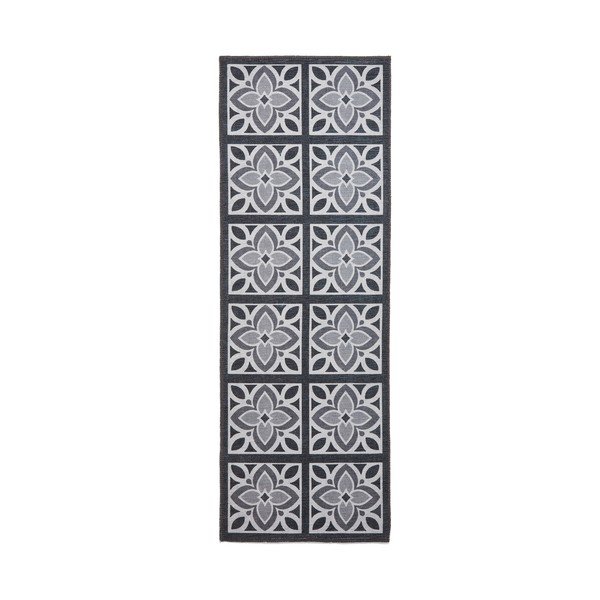 Тъмносива пътека подходяща за пране 76x230 cm Victoria Grey – Think Rugs