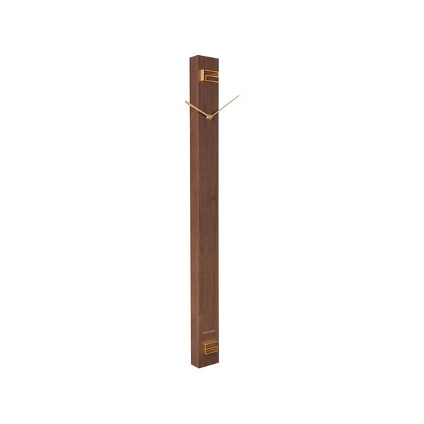 Кафяв дървен стенен часовник Дълъг, 7,7 x 90 cm Discreet - Karlsson