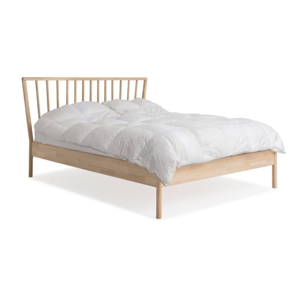 Ručně vyráběná postel z masivního březového dřeva Kiteen Melodia, 160 x 200 cm